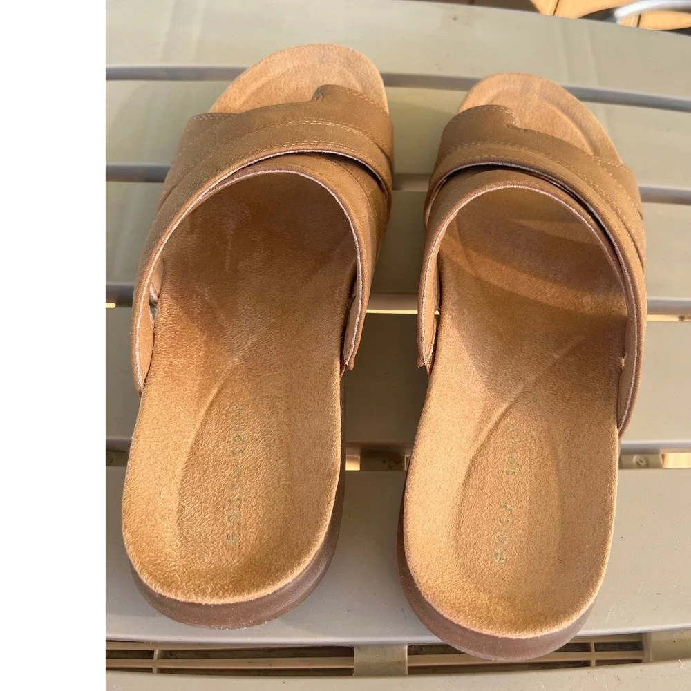 Easy Spirit Westly3 Womens 5.5 M Brown Toe Loop Slide Sandals New in Box
